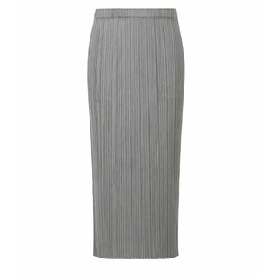 Issey Miyake Pleats Please Basics Gray Pencil Skirt Size 3 JG-112